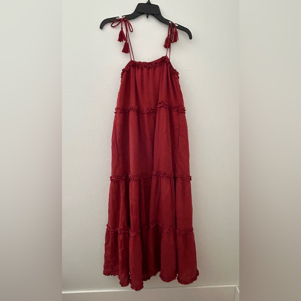 Tory Burch Long Ruffle Maxi Dress